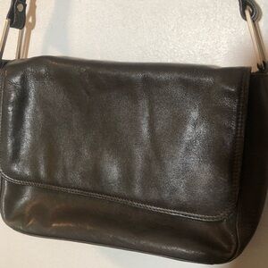 Tano | Leather Chocolate Brown Shoulder Bag